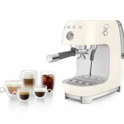 Manuell espressomaskin med Cold Brew, rød