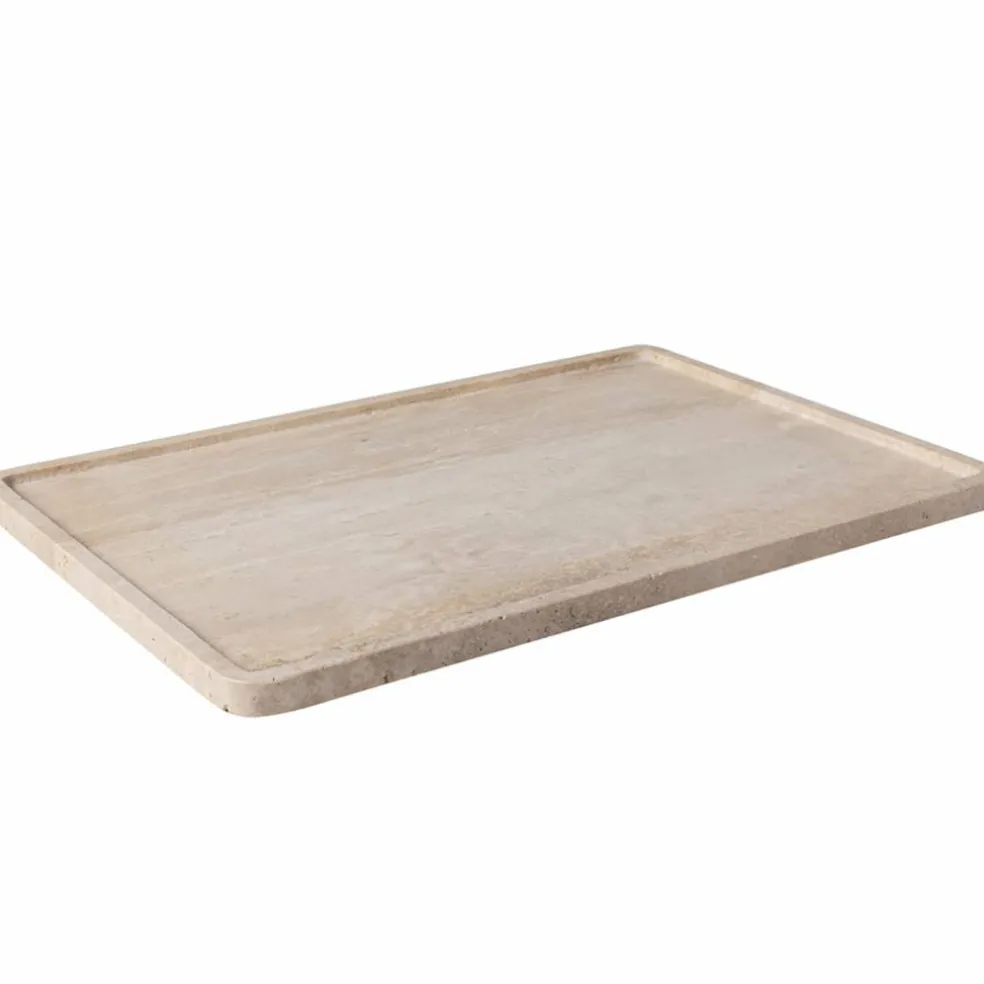 Manufacture Travertine rundt serveringsfat 24,5 cm