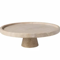 Manufacture Travertine serveringsfat på fot