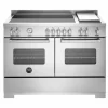 MAS125I2ENET2 Master induksjonskomfyr 120 cm med 5 soner, stekebord og 2 ovner, matt svart
