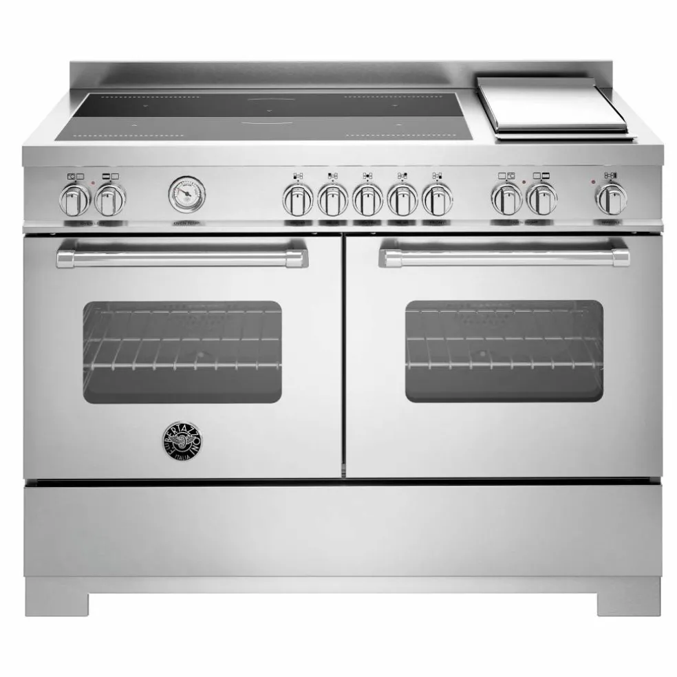 MAS125I2EXT2 Master induksjonskomfyr 120 cm med 5 soner, stekebord og 2 ovner, rustfritt stål