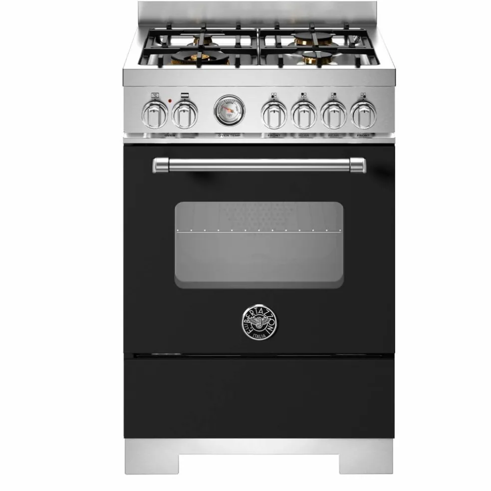 MAS64L1EXT2 Master gasskomfyr 60 cm med 4 brennere og 1 ovn, rustfritt stål