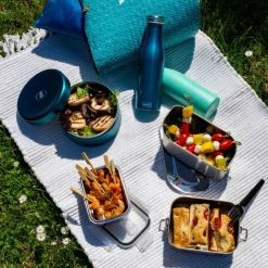 Matboks med snap‑lokk 800 ml, rustfritt stål