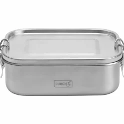 Matboks med snap‑lokk 1400 ml, rustfritt stål