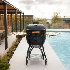 Maxi Gen 2 kamadogrill med Grillmesterens rotisseri, svart