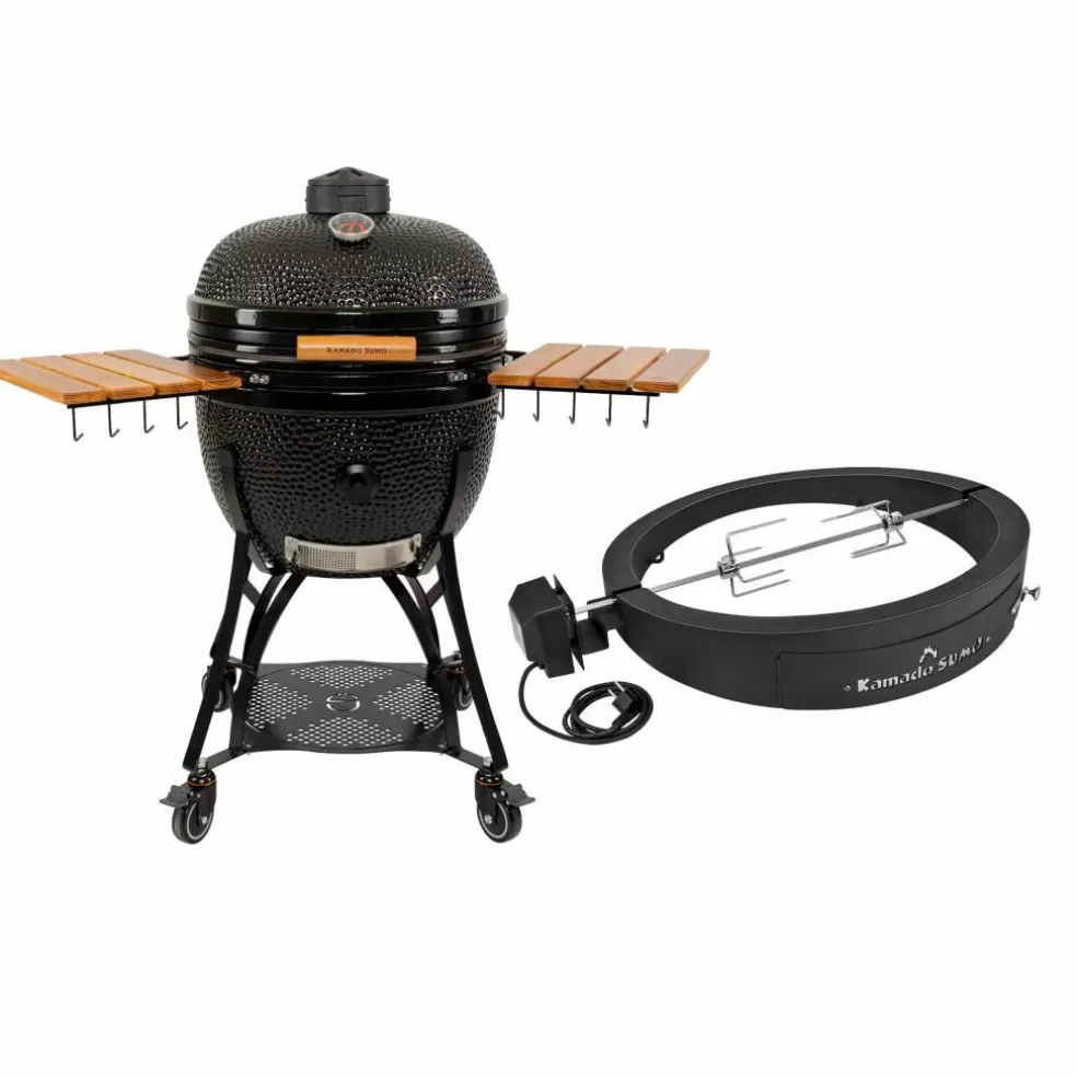 Maxi Gen 2 kamadogrill med Grillmesterens rotisseri, grønn