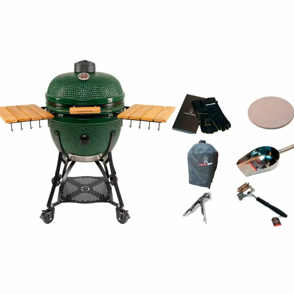 Maxi Gen 2 kamadogrill med tilbehørspakke, grønn