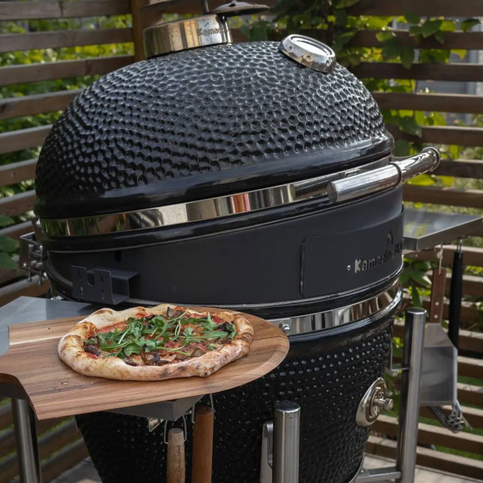 Maxi kullgrill, grønn + grillmesterens rotisserie og pizzaovn