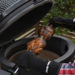 Maxi kullgrill, grønn + grillmesterens rotisserie og pizzaovn