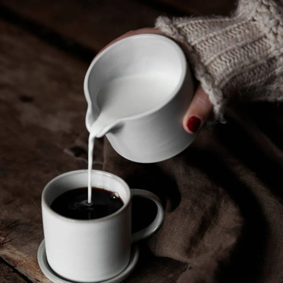 Melkemugge 7 cm, hvit