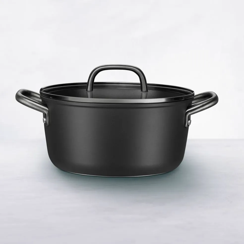 Milano gryte med glasslokk 24 cm, brun