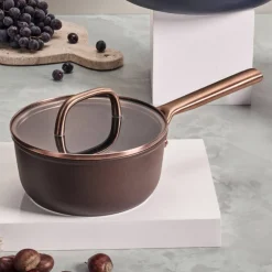 Milano kasserolle med glasslokk 18 cm, svart