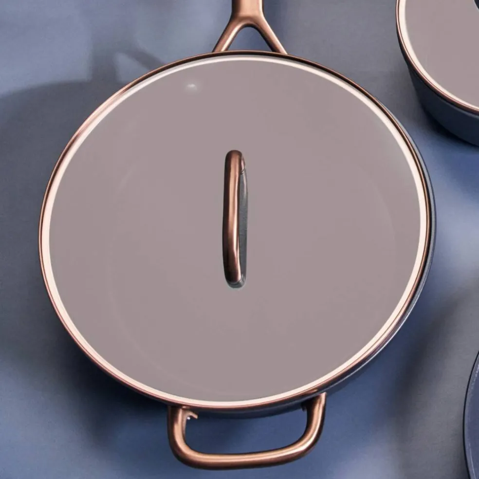 Milano traktørpanne med glasslokk 28 cm, svart