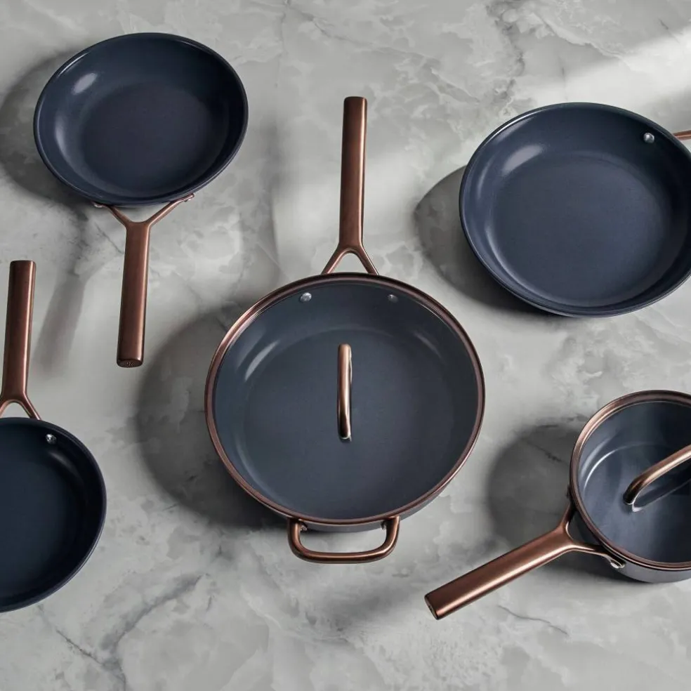 Milano traktørpanne med glasslokk 28 cm, brun