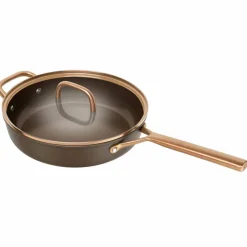 Milano traktørpanne med glasslokk 28 cm, brun