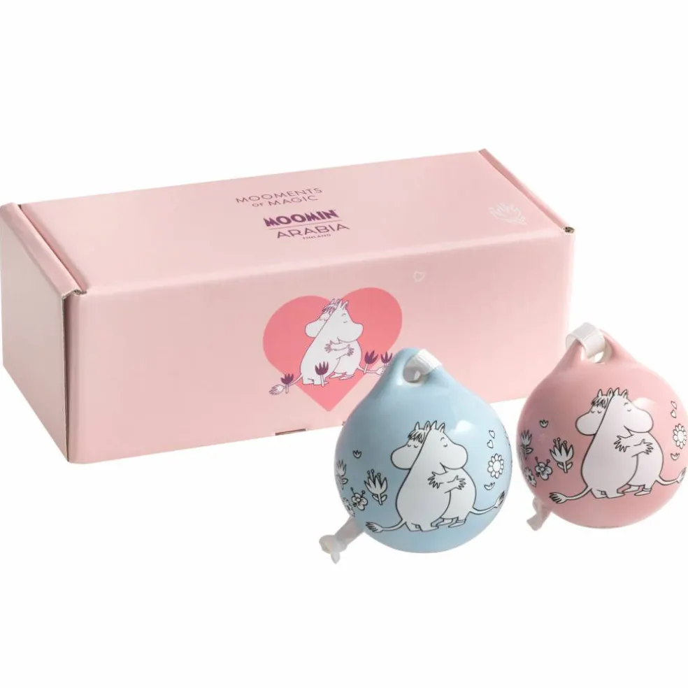 Minikuler 5 cm, rosa og blå, 2-pakning