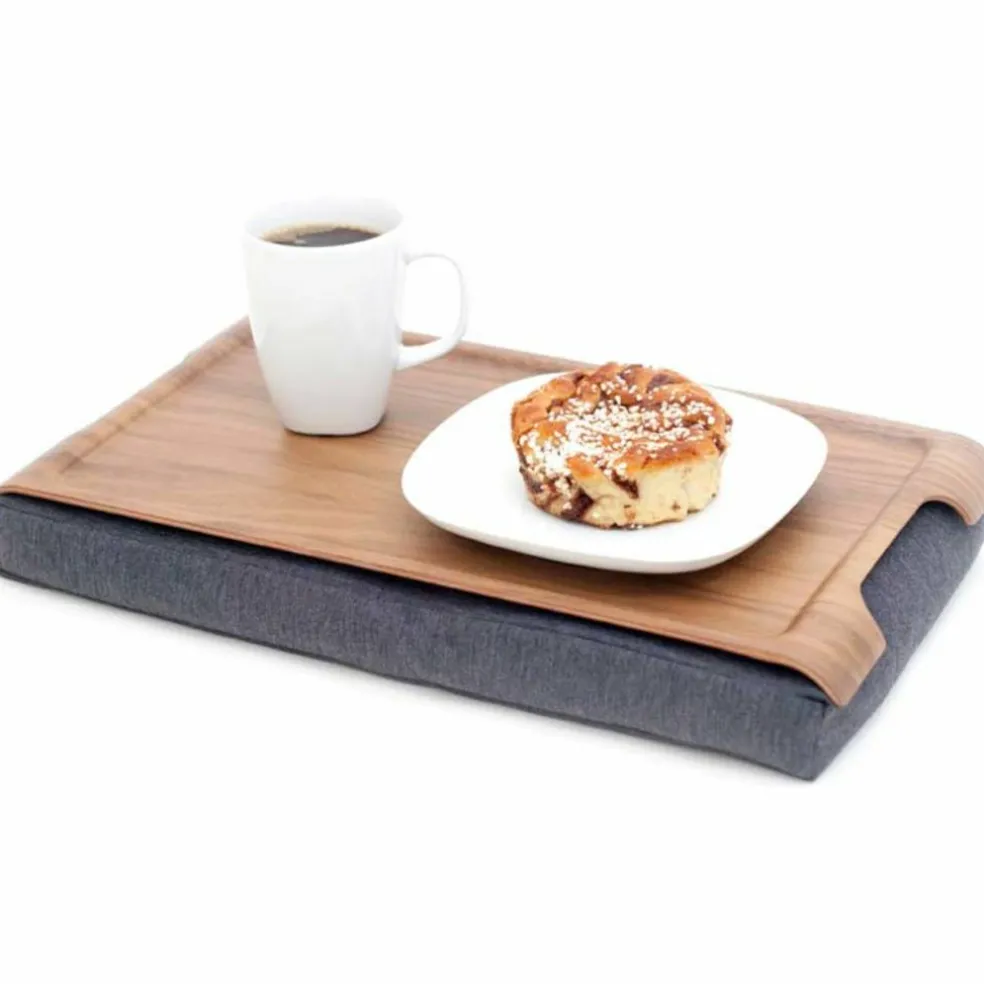 Mini Laptray brett Valnød/Grå