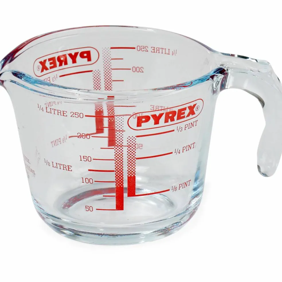 Målebeger i glass 0,25 liter