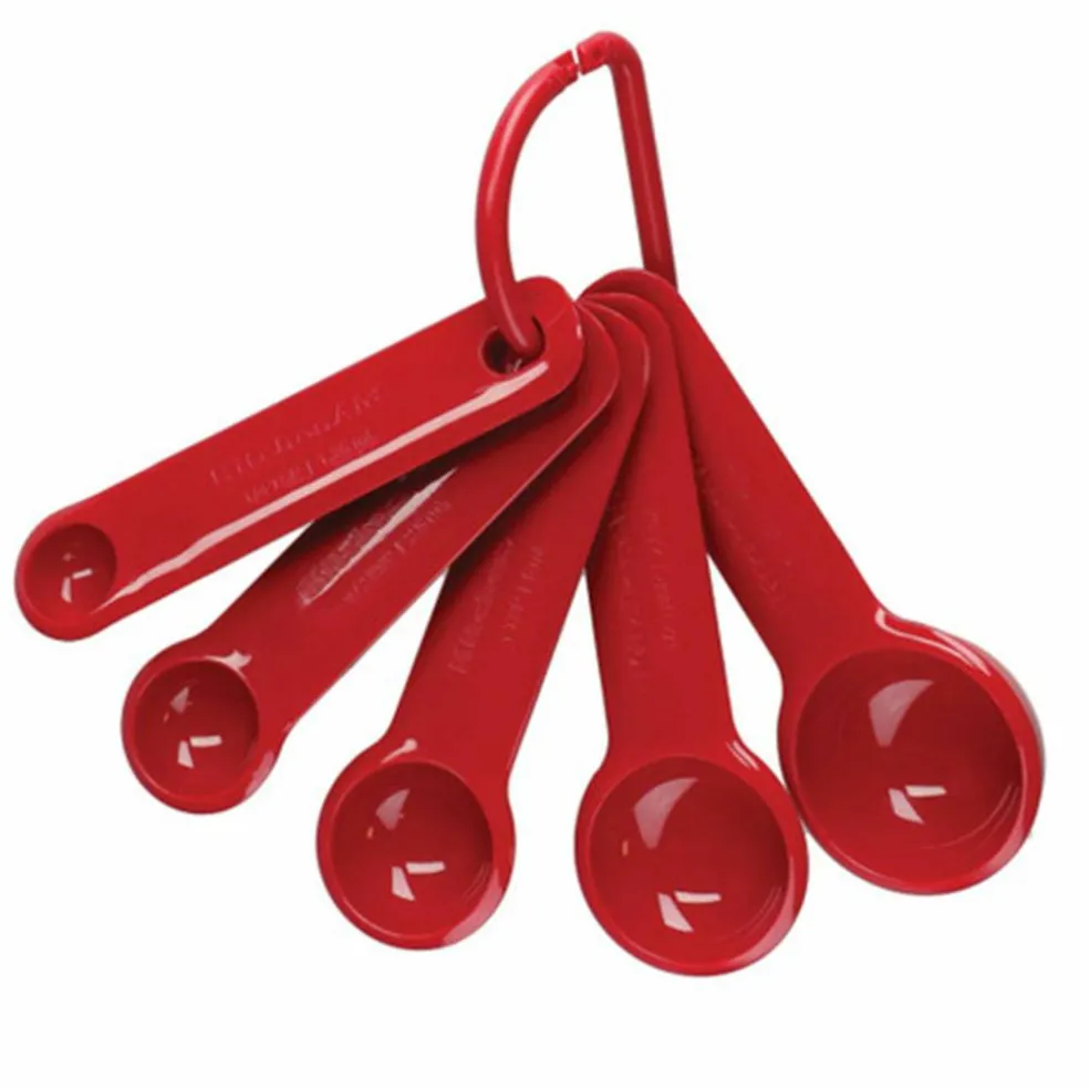 Måleskjeer 5 stk, empire red