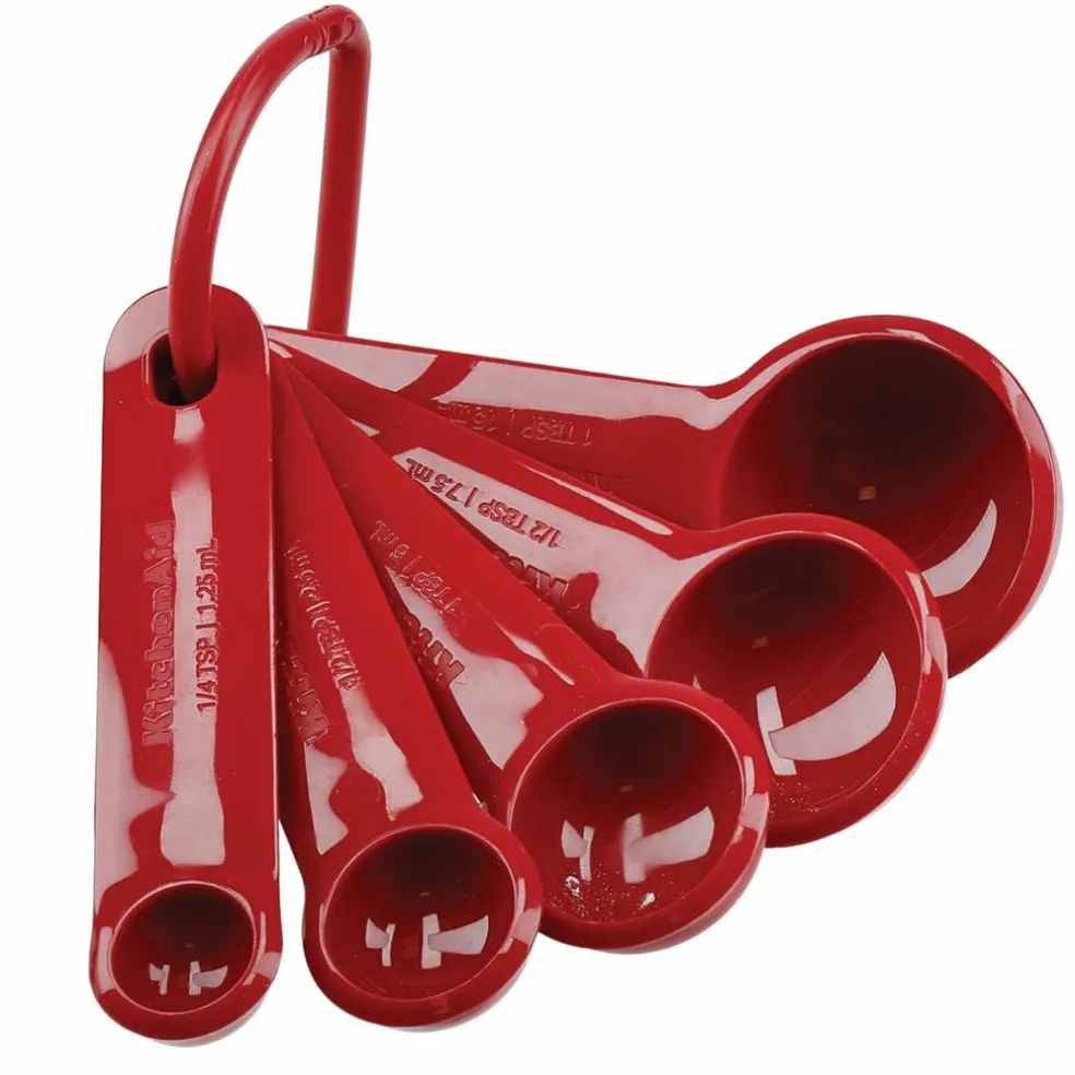 Måleskjeer 5 stk, empire red