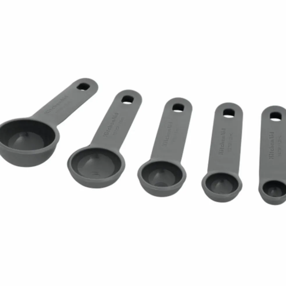 Måleskjeesett, 5 deler, charcoal grey