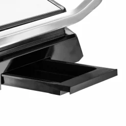 Møn Proff bord/paninigrill, rustfritt stål/svart
