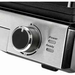 Møn Proff bord/paninigrill, rustfritt stål/svart