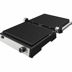 Møn Proff bord/paninigrill, rustfritt stål/svart