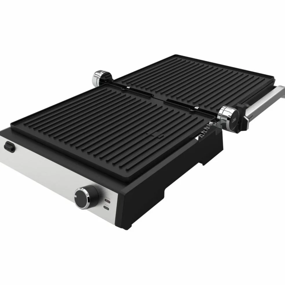 Møn Proff bord/paninigrill, rustfritt stål/svart
