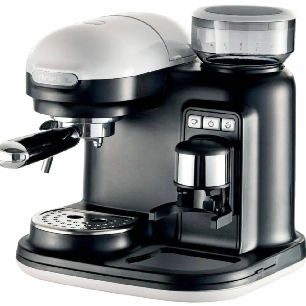 Moderna Espressomaskin med kaffekvern, sort