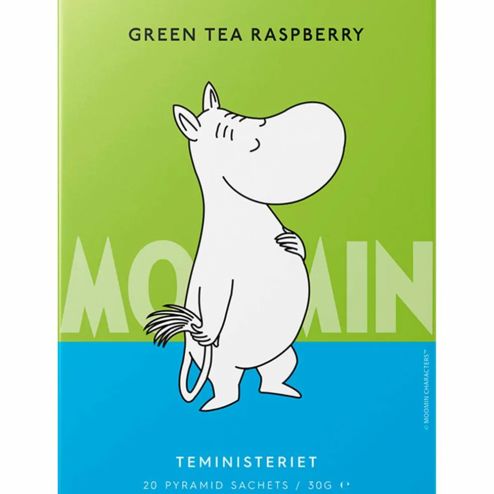 Moomin grønn te, bringebær