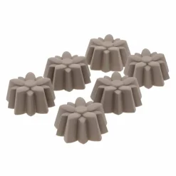 Muffinsform blomst 6 stk, latte