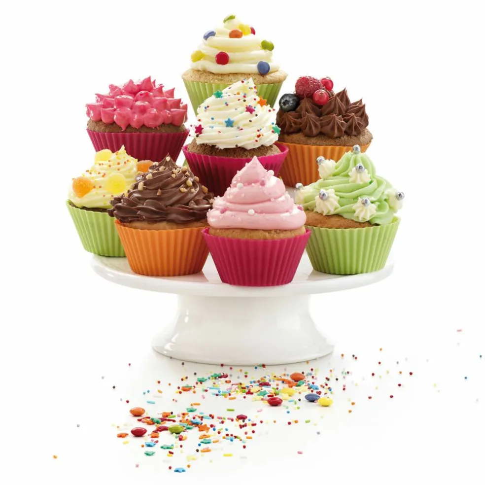 Muffinsformer i silikon 6 stk, mix