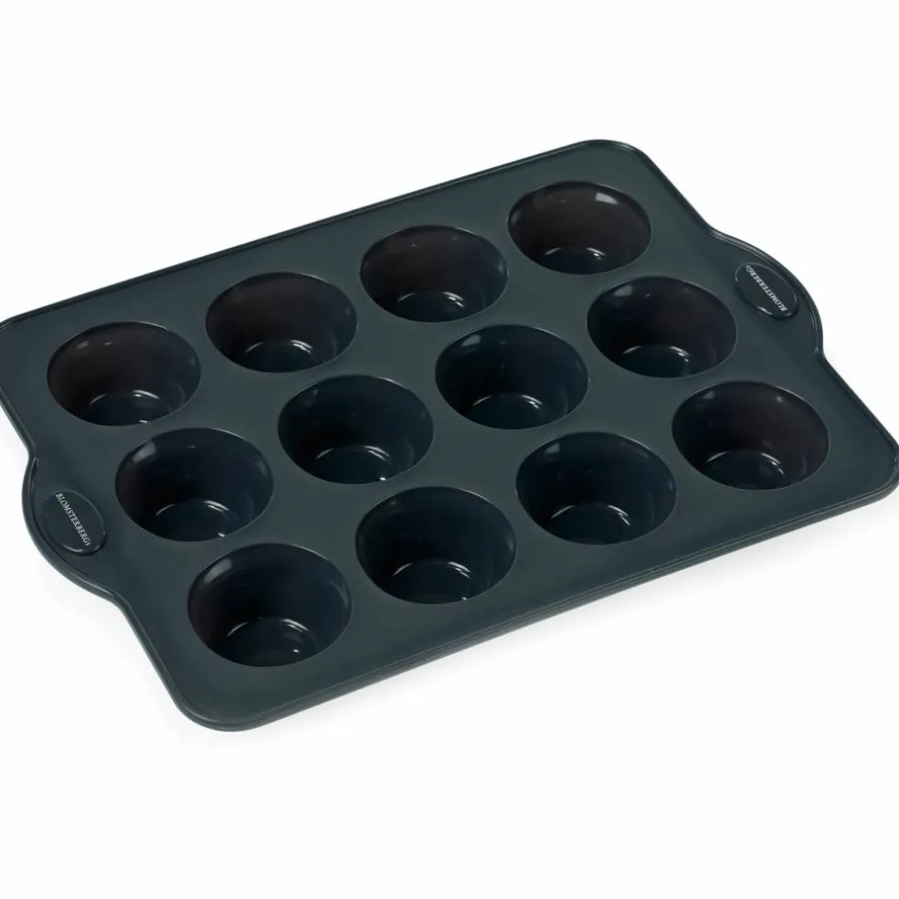 Muffinsform 12 stk grå silikon
