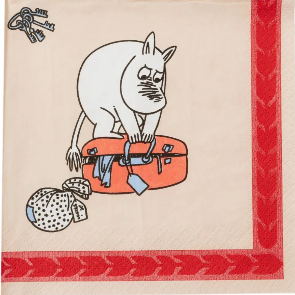 Mumin En dag på stranden papirserviett 33 cm
