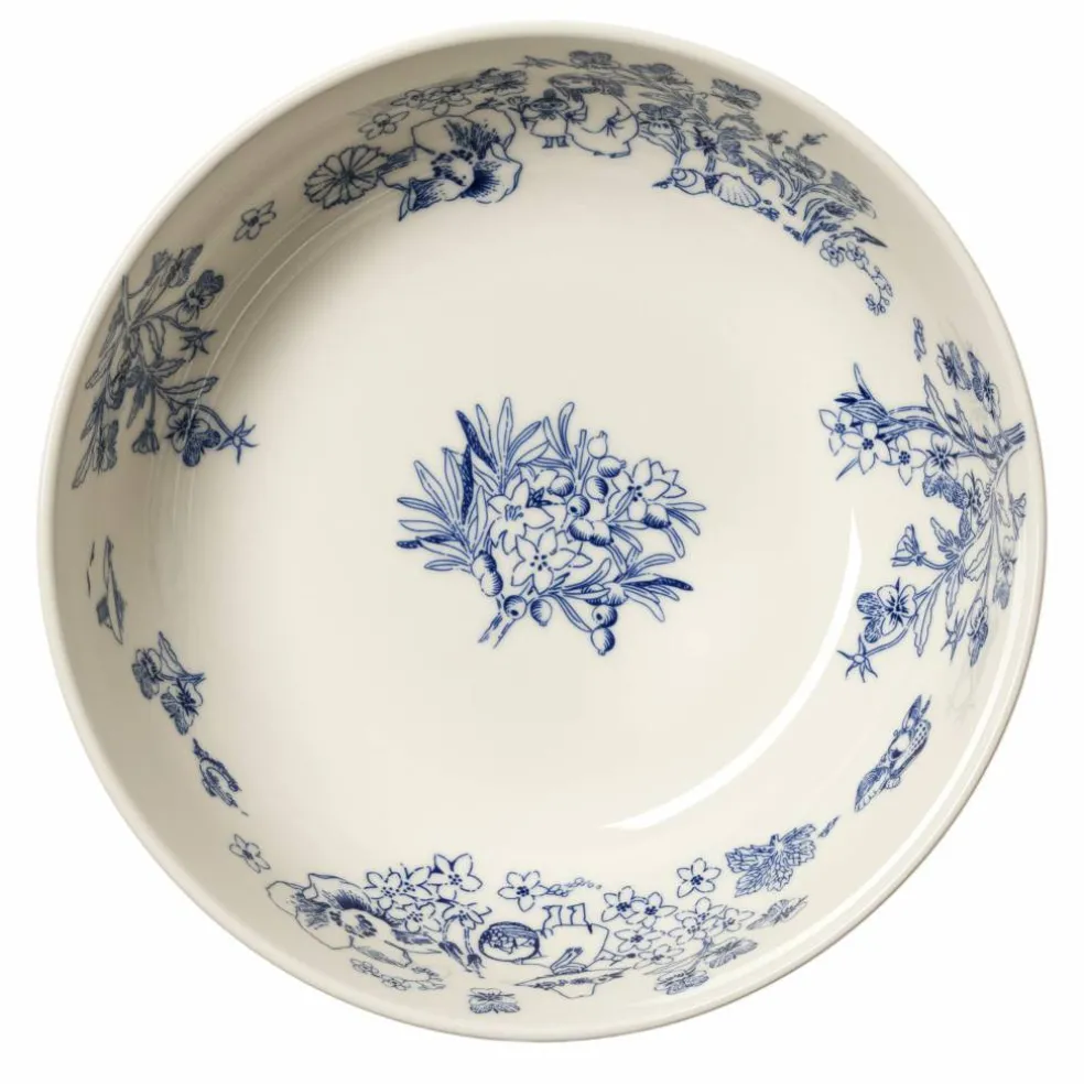 Mummi Haru serveringsskål 28 cm, blå/hvit