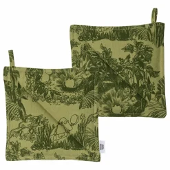Mystisk skog gryteklut 22 × 22 cm, grønn