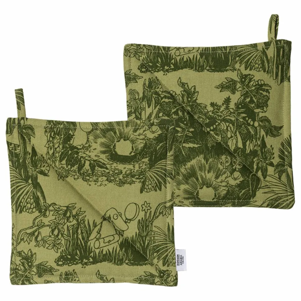 Mystisk skog gryteklut 22 × 22 cm, grønn
