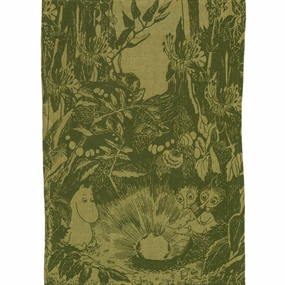 Mystisk skog kjøkkenhåndkle 45 × 65 cm, blå