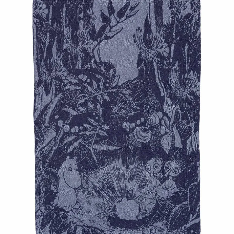 Mystisk skog kjøkkenhåndkle 45 × 65 cm, blå