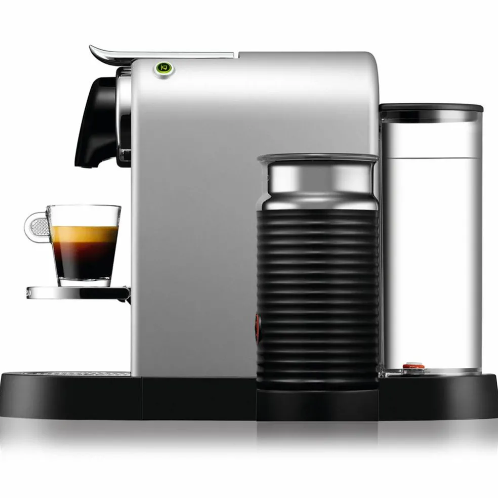 Nespresso by SEC 660 CitiZ & Milk kapselmaskin med melkeskummer, sølv