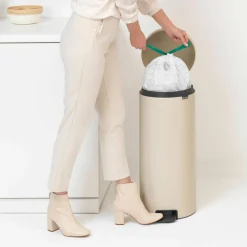 NewIcon pedalbøtte 30 liter, hvit