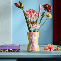 Nina vase 22 cm, gul/rosa