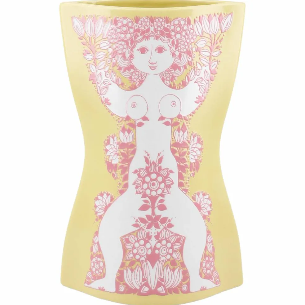 Nina vase 22 cm, gul/rosa