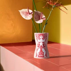 Nina vase 16,5 cm, rosa/rød