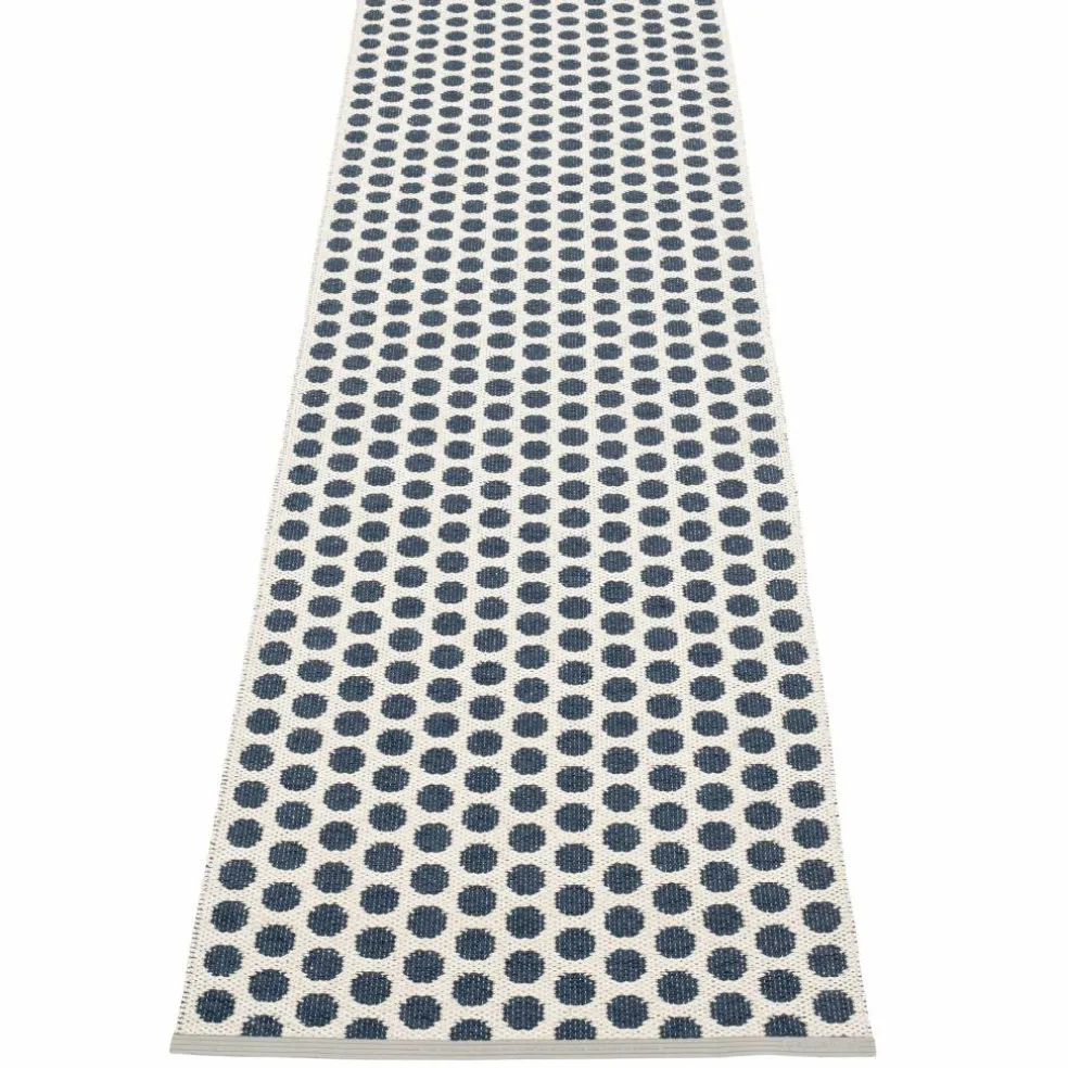Noa gulvteppe 70 cm x 250 cm, dark blue/vanilla