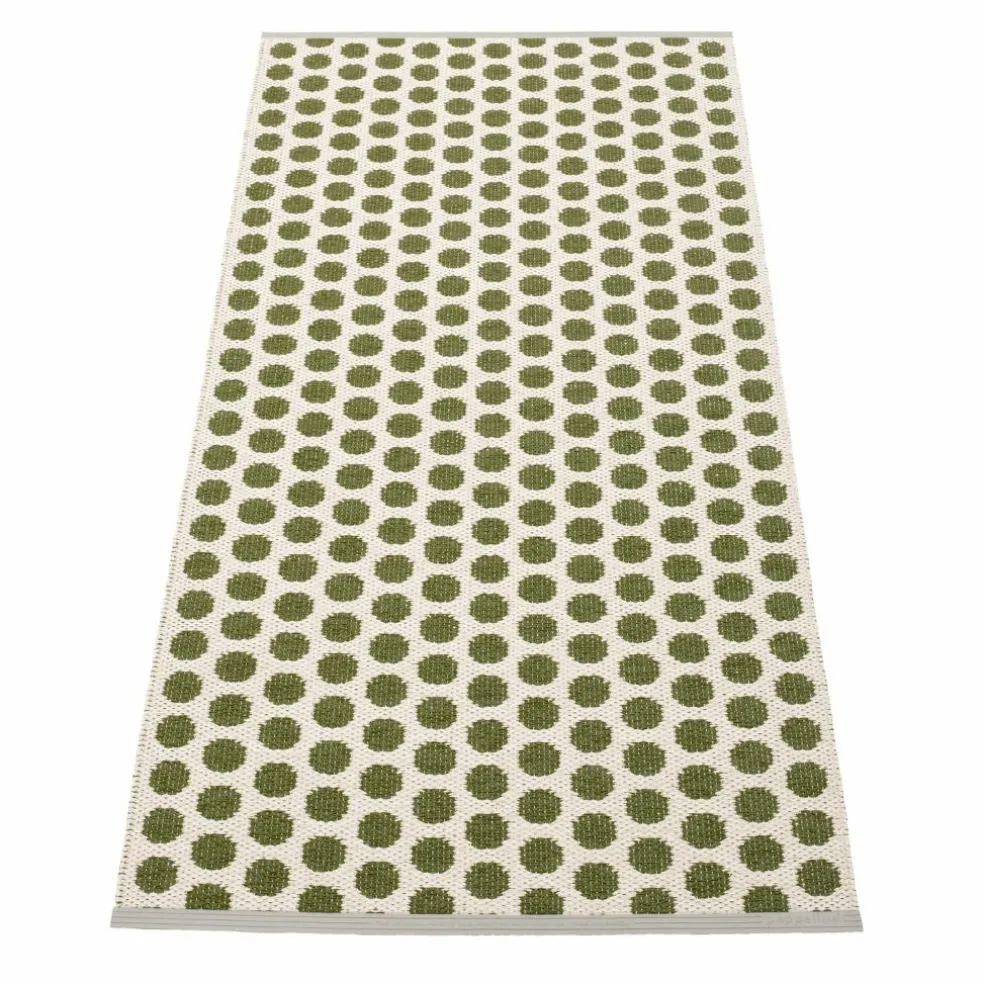 Noa gulvteppe 70 cm x 150 cm, dark olive/vanilla