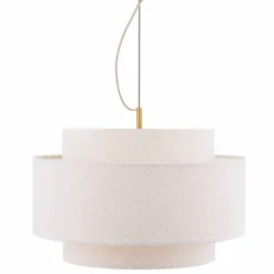 Noah Bouclé pendellampe 50 cm, hvit