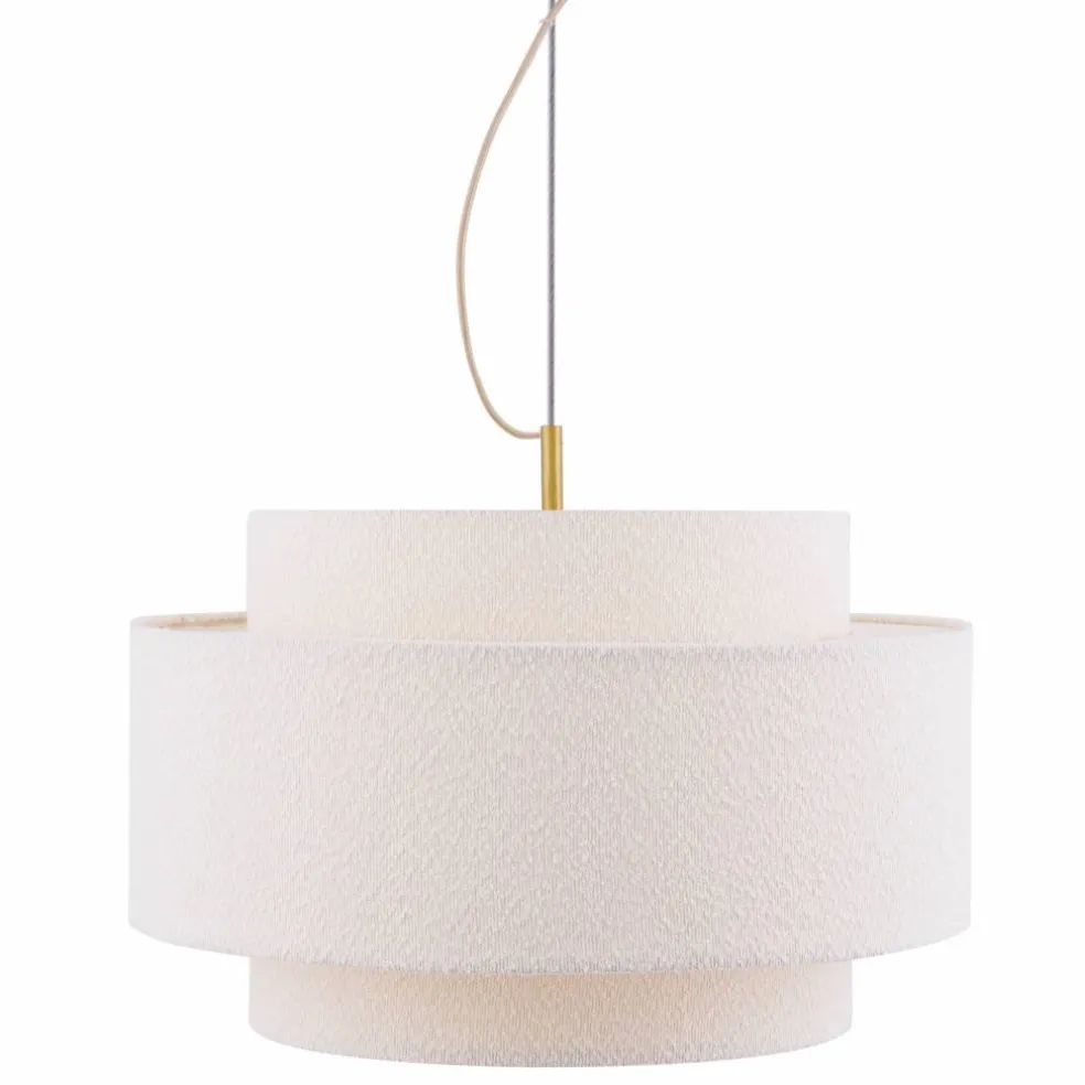 Noah Bouclé pendellampe 50 cm, hvit