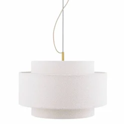 Noah Bouclé pendellampe 50 cm, hvit